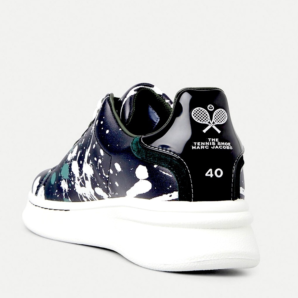 The Paint Splatter Tennis Sneakers in Black by Marc Jacobs - Excellent Condition - Picture 16 of 16